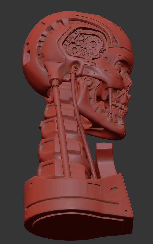 T-800 Skull Terminator 2 Judgment Day Replica 3D print model_15