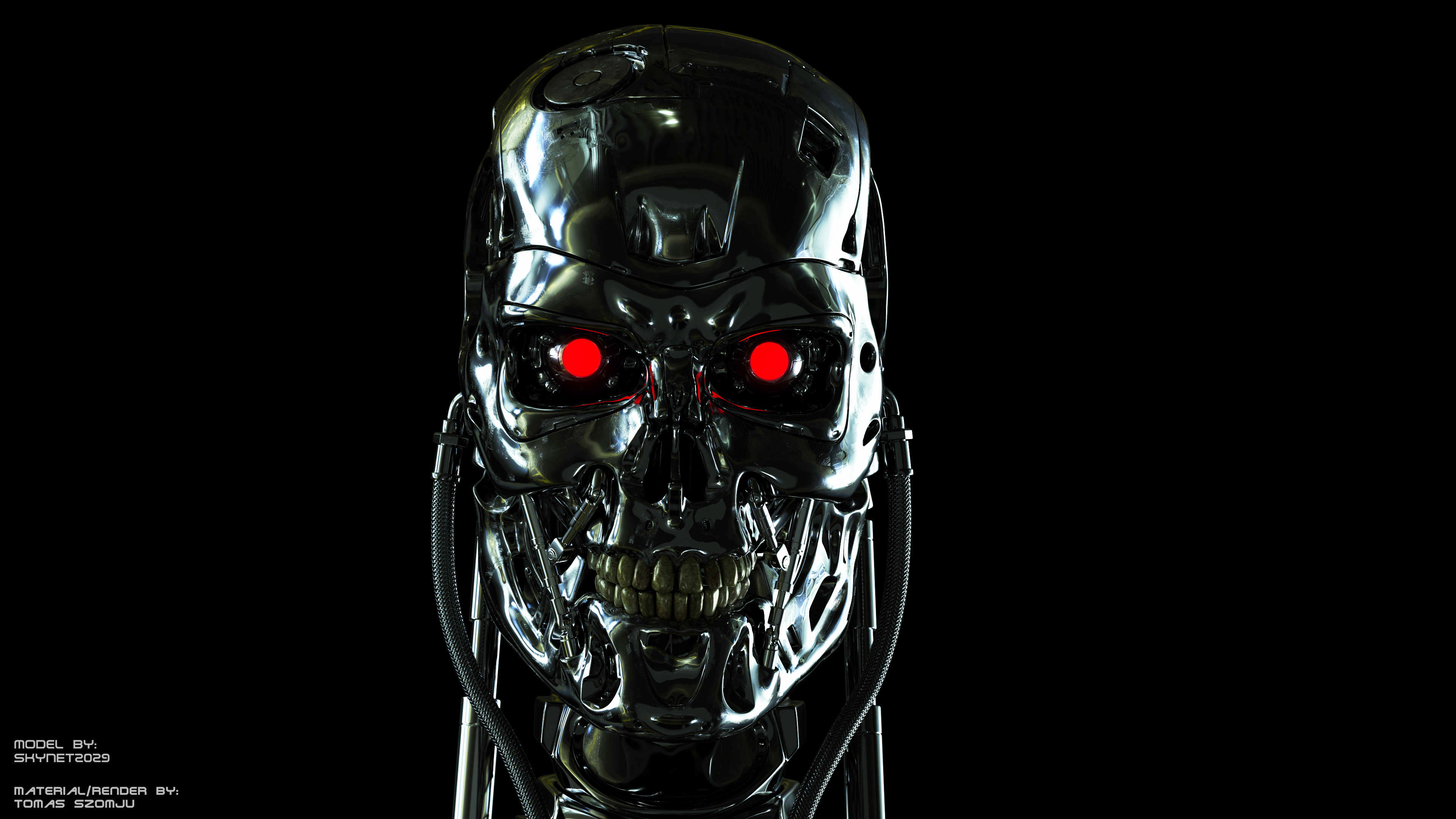 T-800 Skull Terminator 2 Judgment Day Replica 3D print model_4