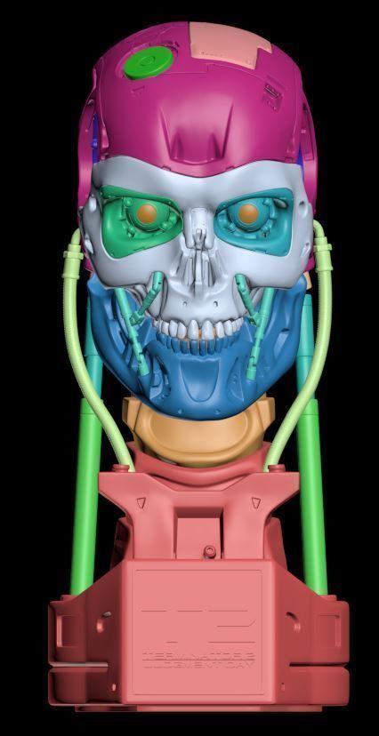 T-800 Skull Terminator 2 Judgment Day Replica 3D print model_28