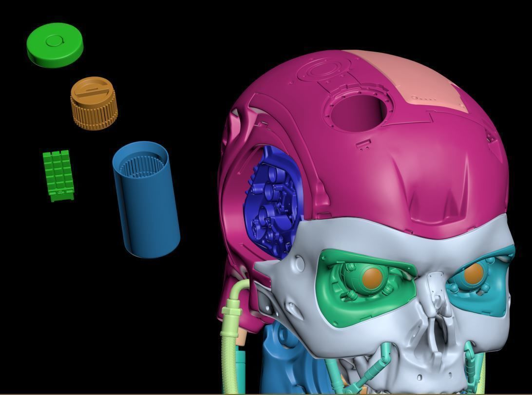 T-800 Skull Terminator 2 Judgment Day Replica 3D print model_37