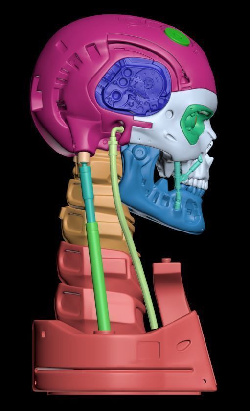 T-800 Skull Terminator 2 Judgment Day Replica 3D print model_31