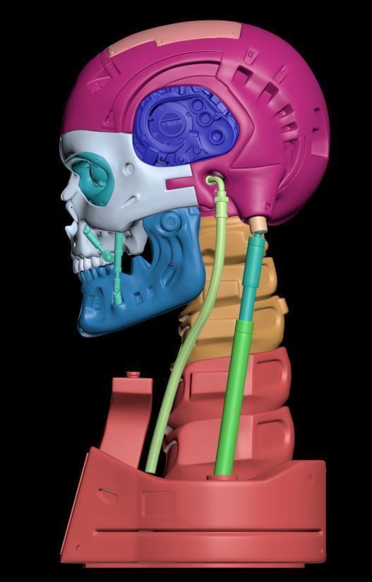 T-800 Skull Terminator 2 Judgment Day Replica 3D print model_29