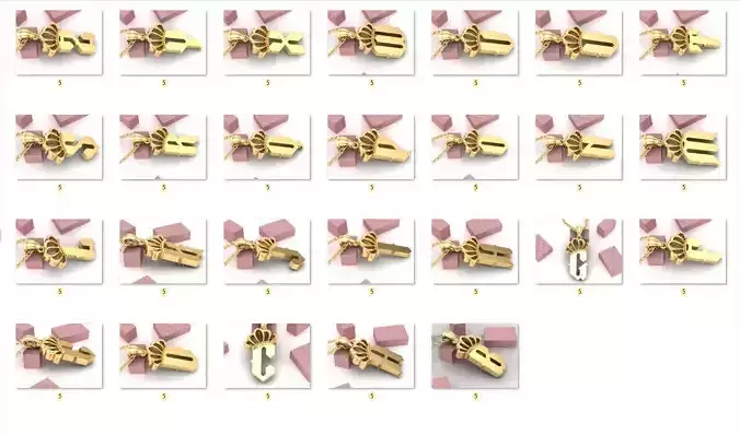 Letter Pendant Alphabet English Version 7 Album