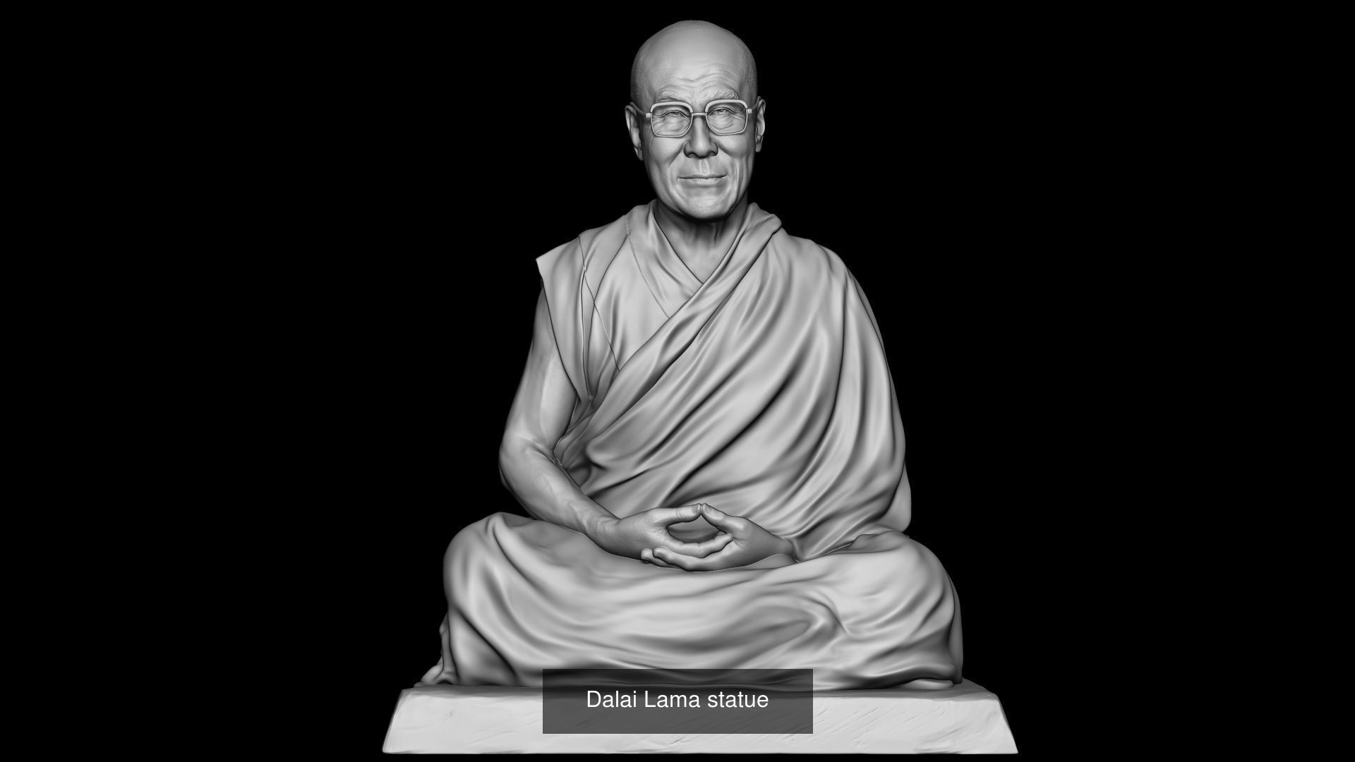 statues lotos pose 3D Model Collection_4