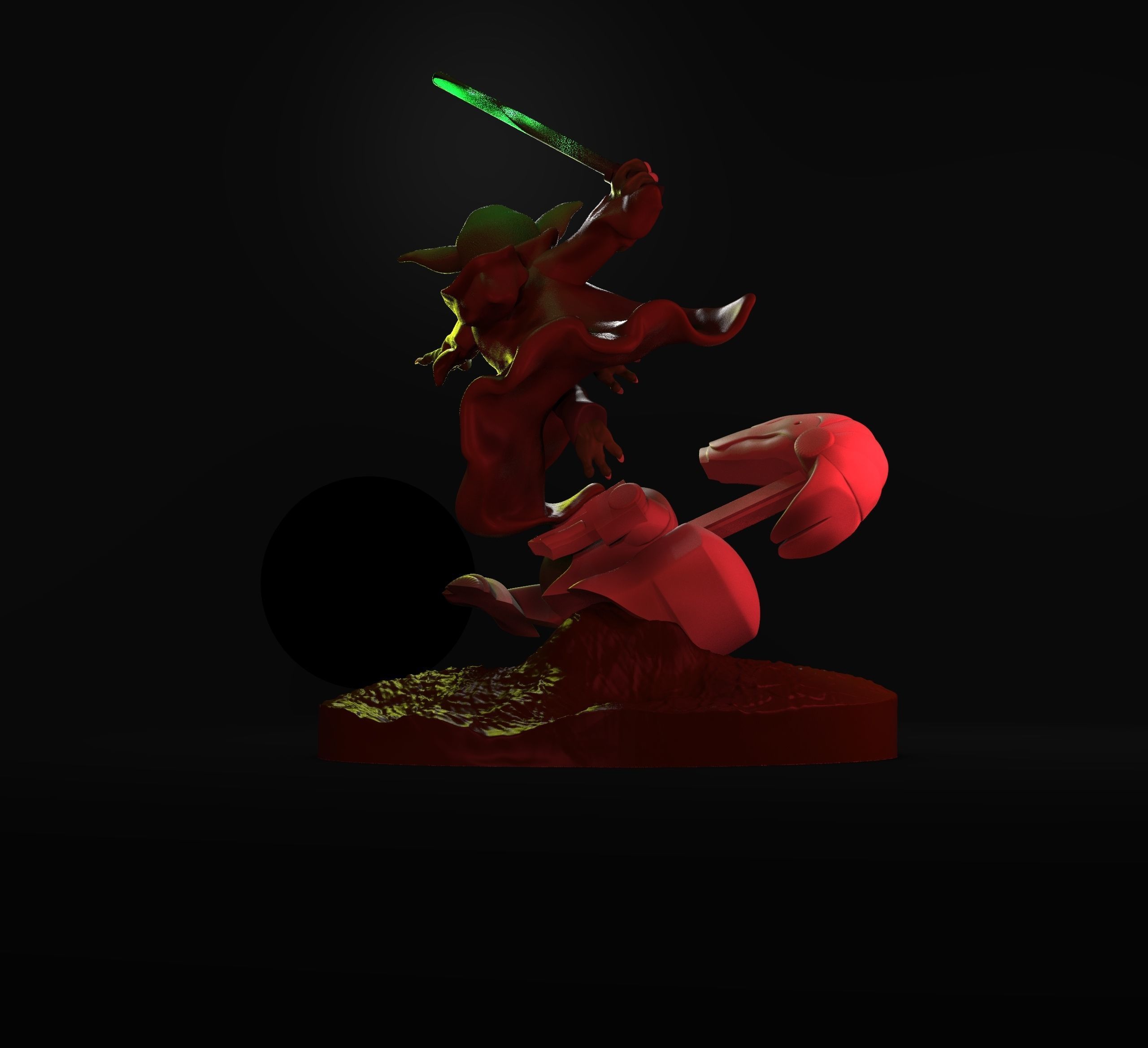 Yoda star wars 3D print model_8