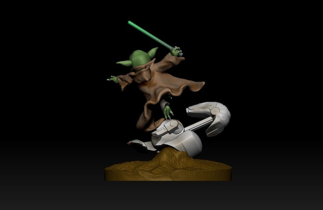 Yoda star wars 3D print model_15
