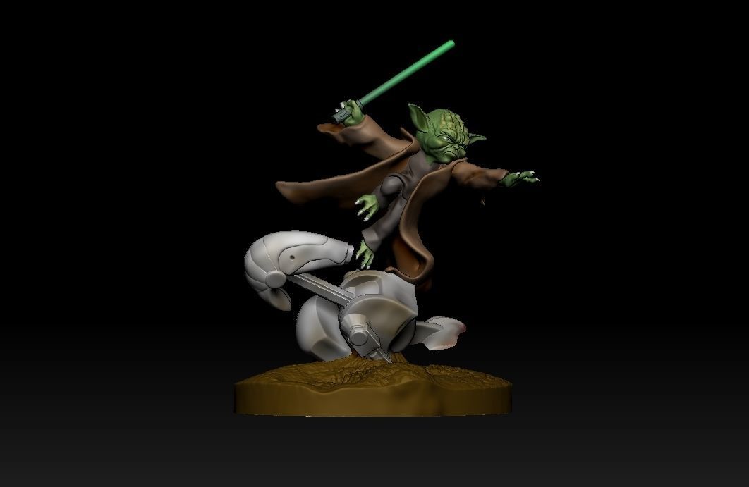 Yoda star wars 3D print model_12