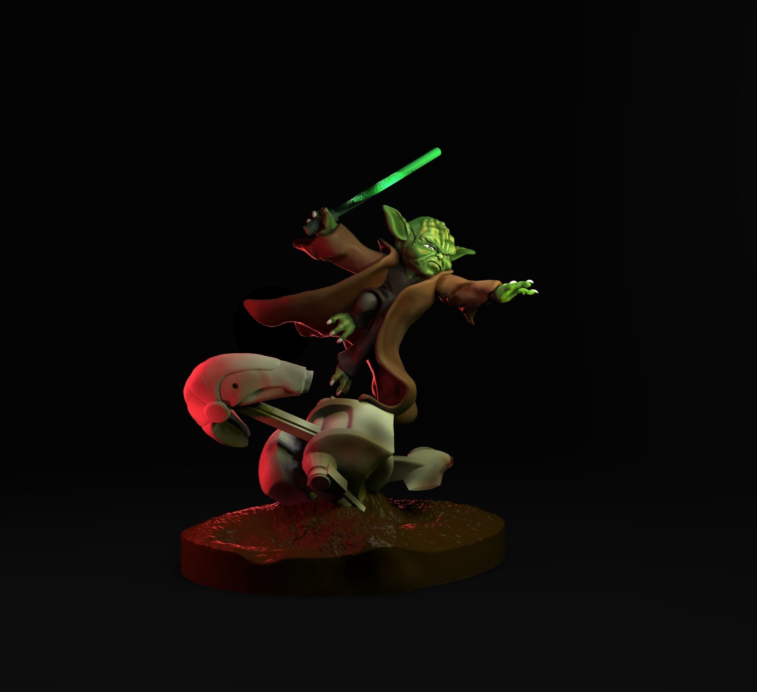 Yoda star wars 3D print model_4