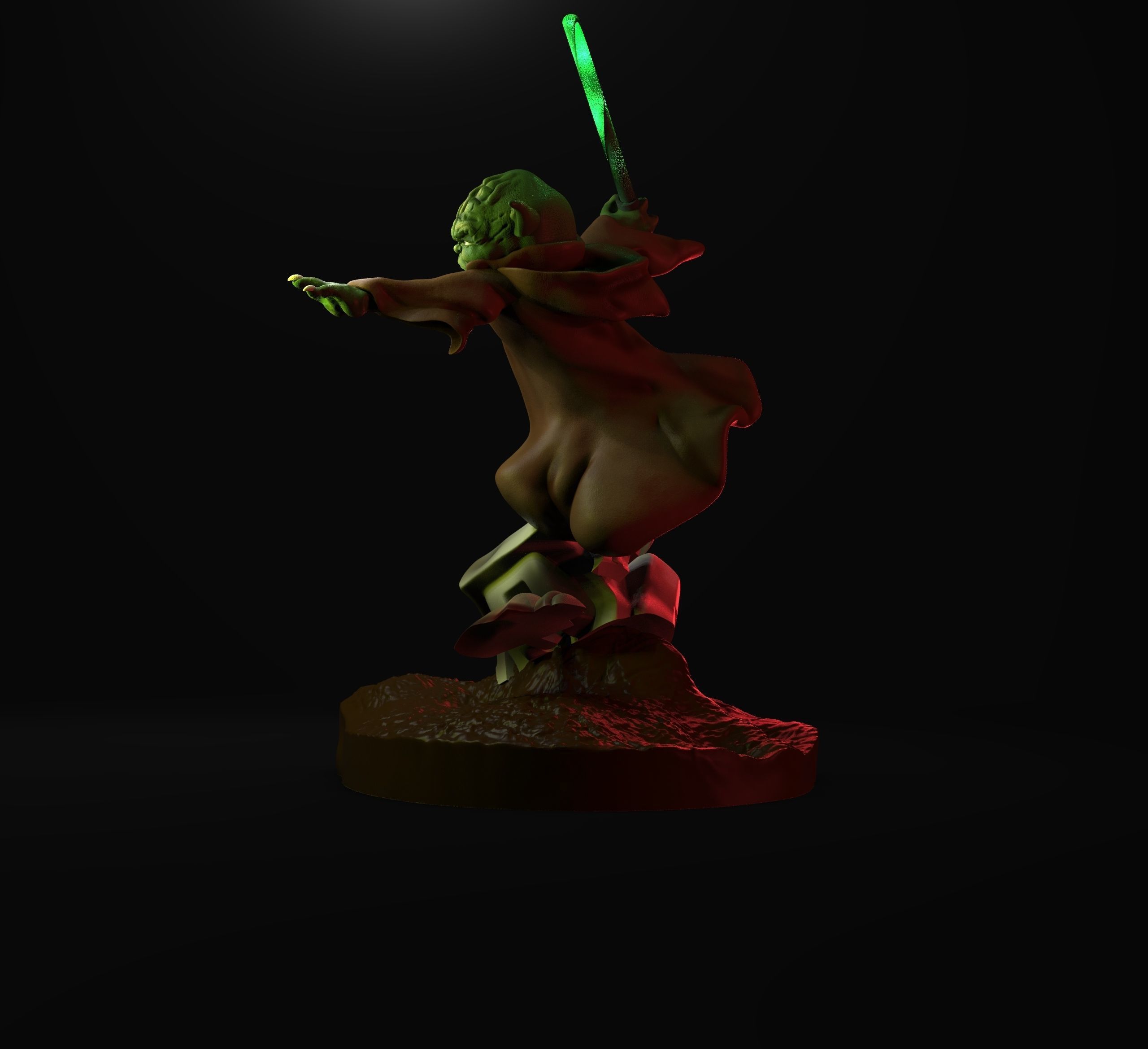 Yoda star wars 3D print model_10