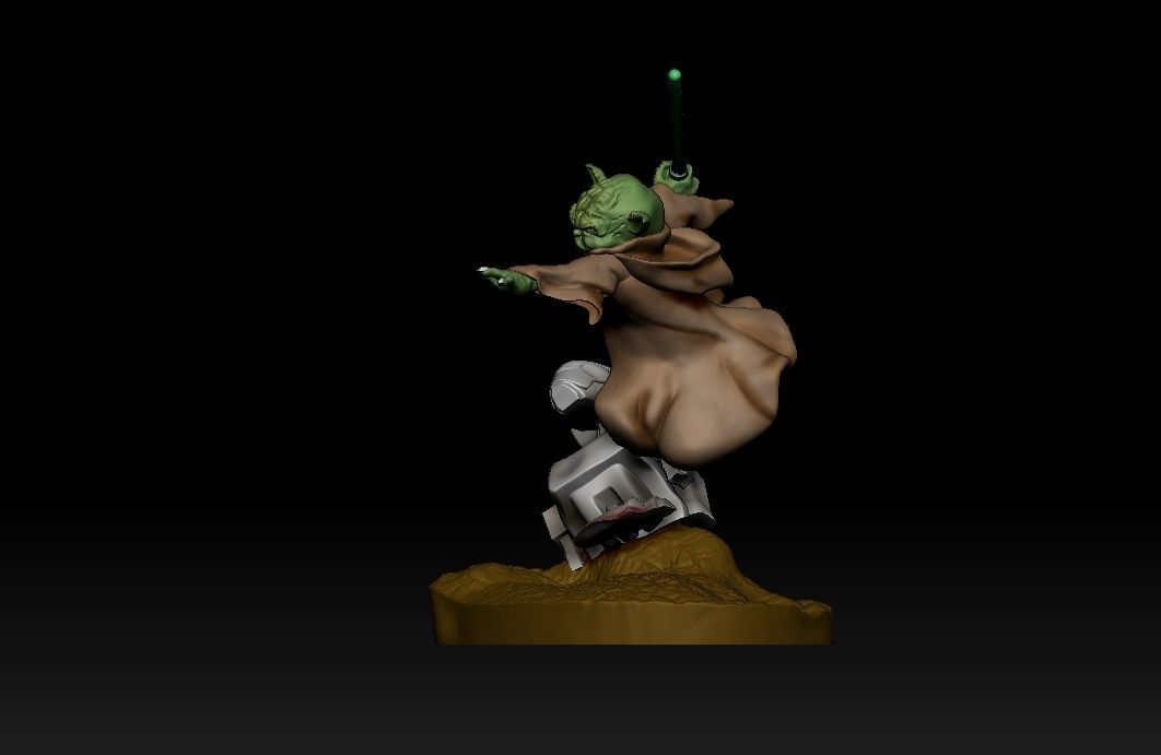 Yoda star wars 3D print model_17