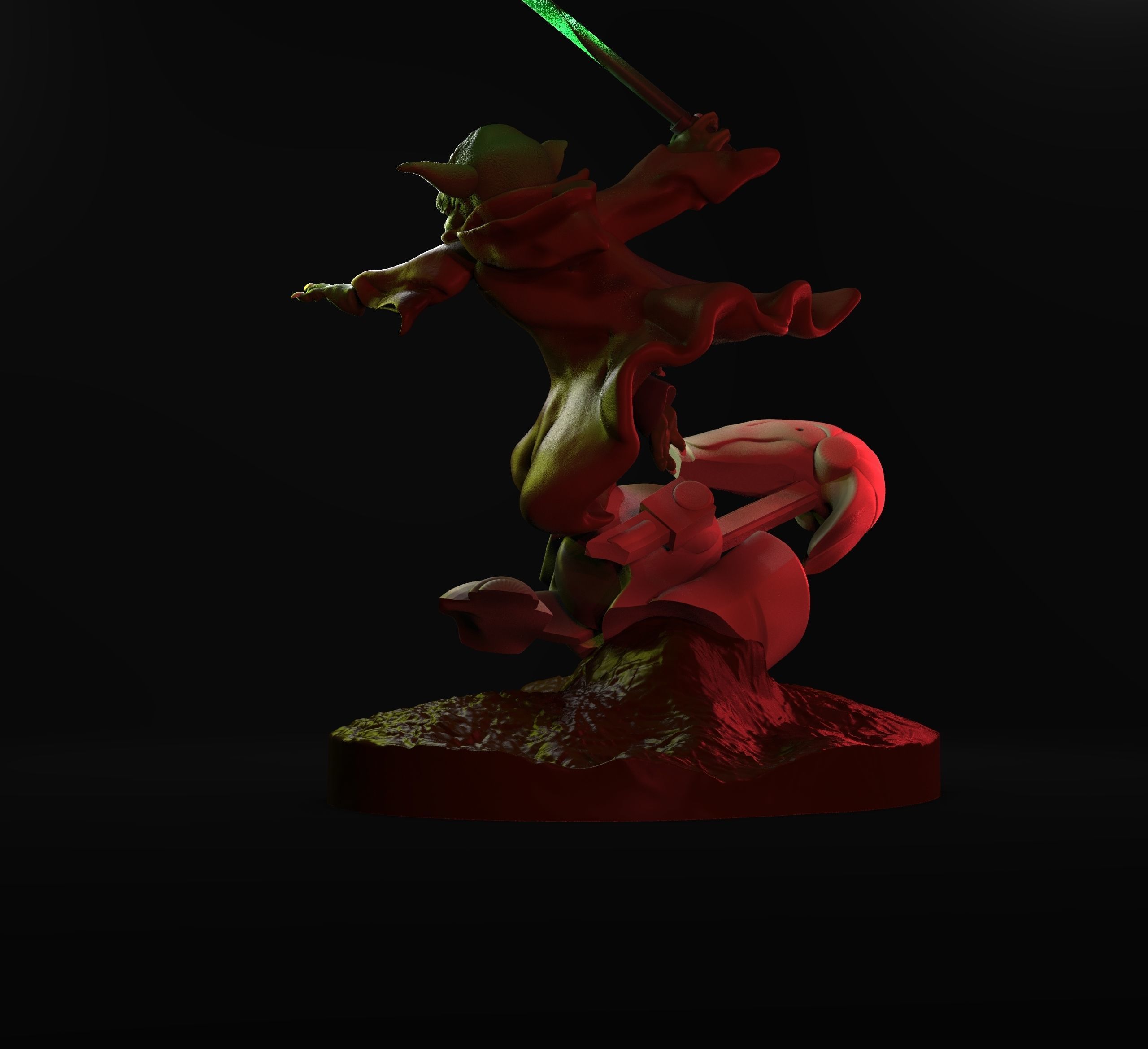 Yoda star wars 3D print model_9