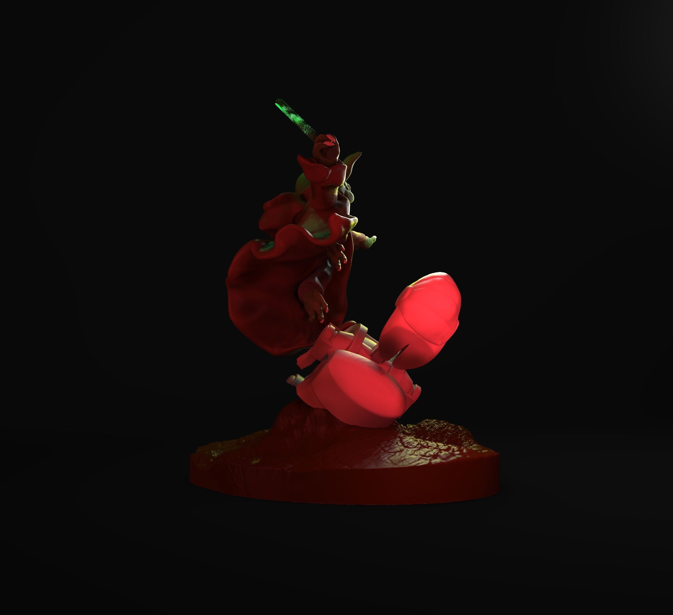 Yoda star wars 3D print model_7