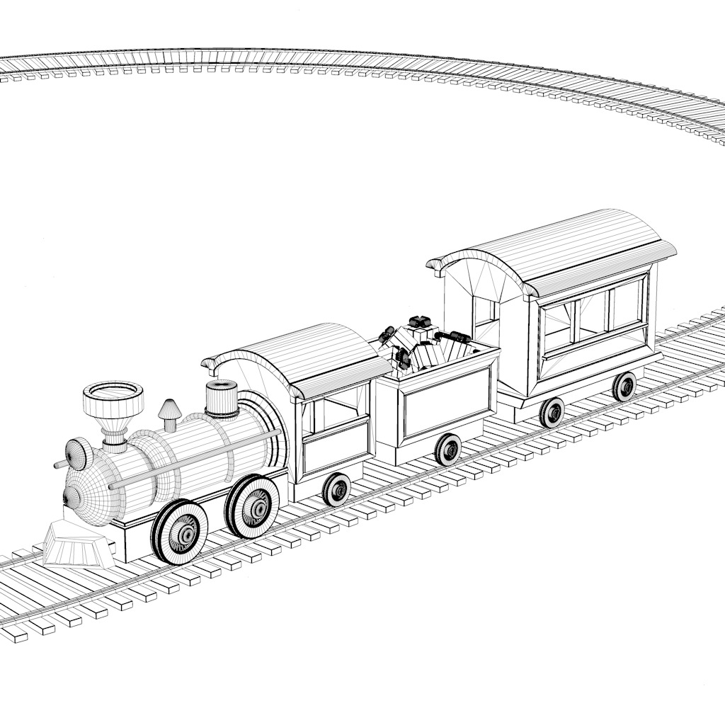 Toy Train 3D model_11