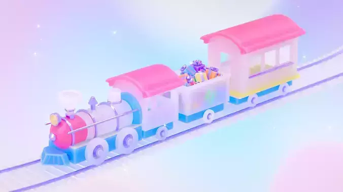 Toy Train 3D model