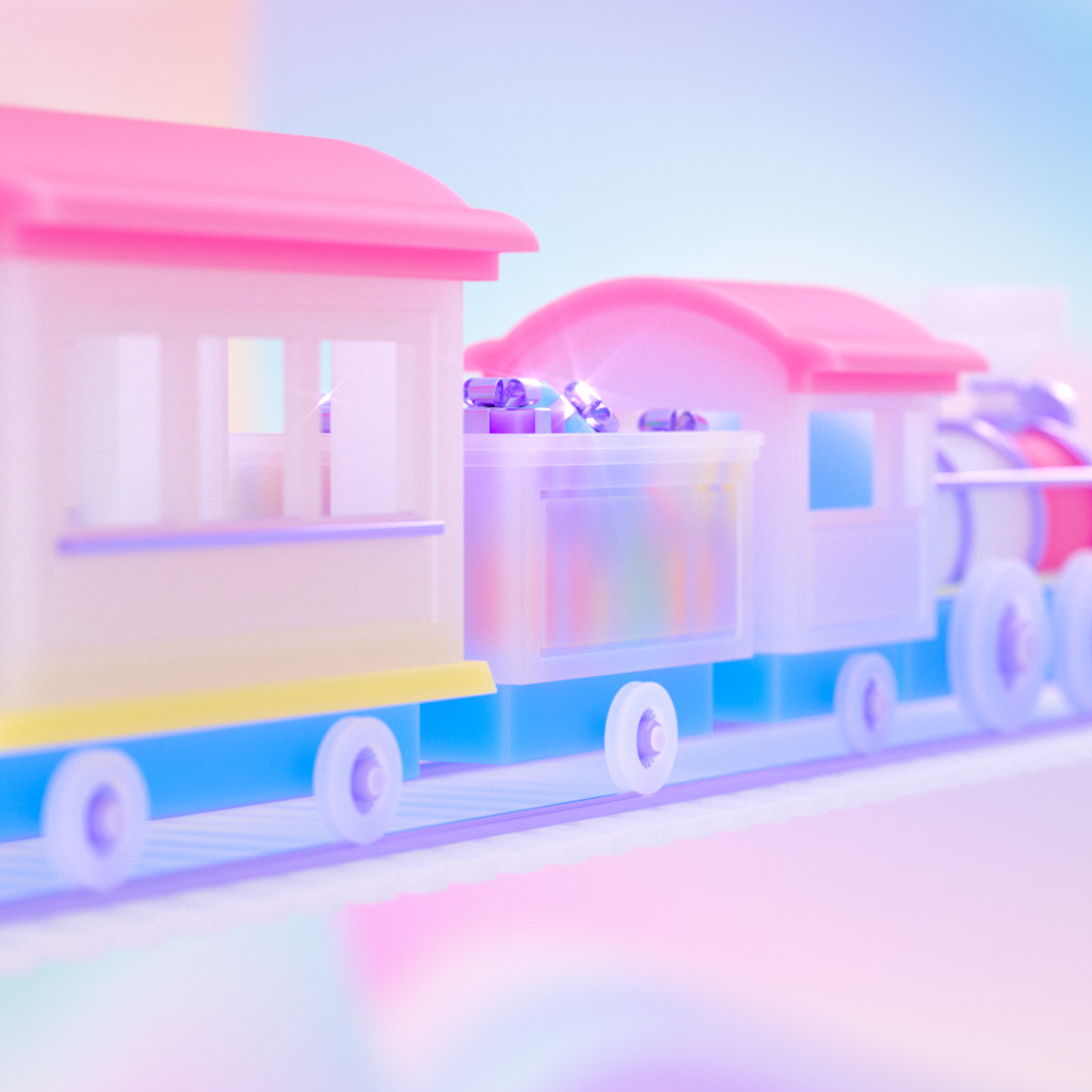 Toy Train 3D model_8