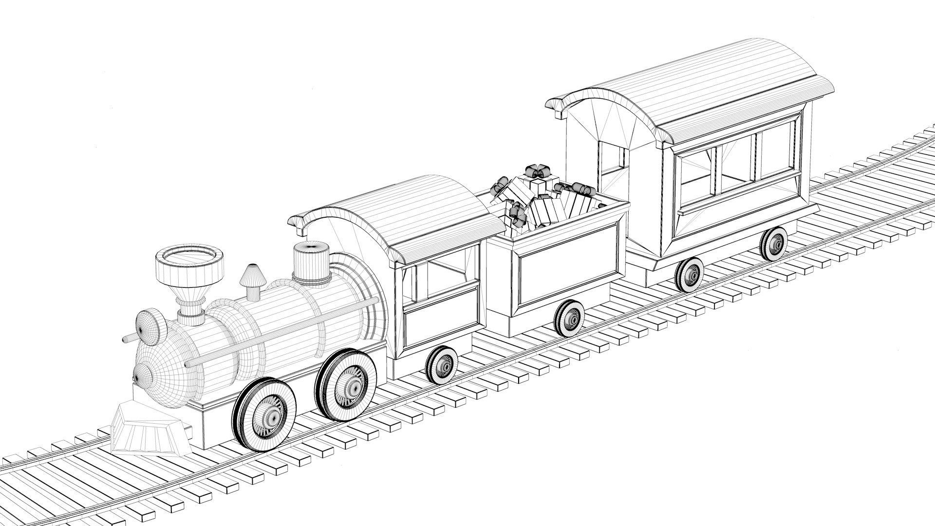 Toy Train 3D model_5