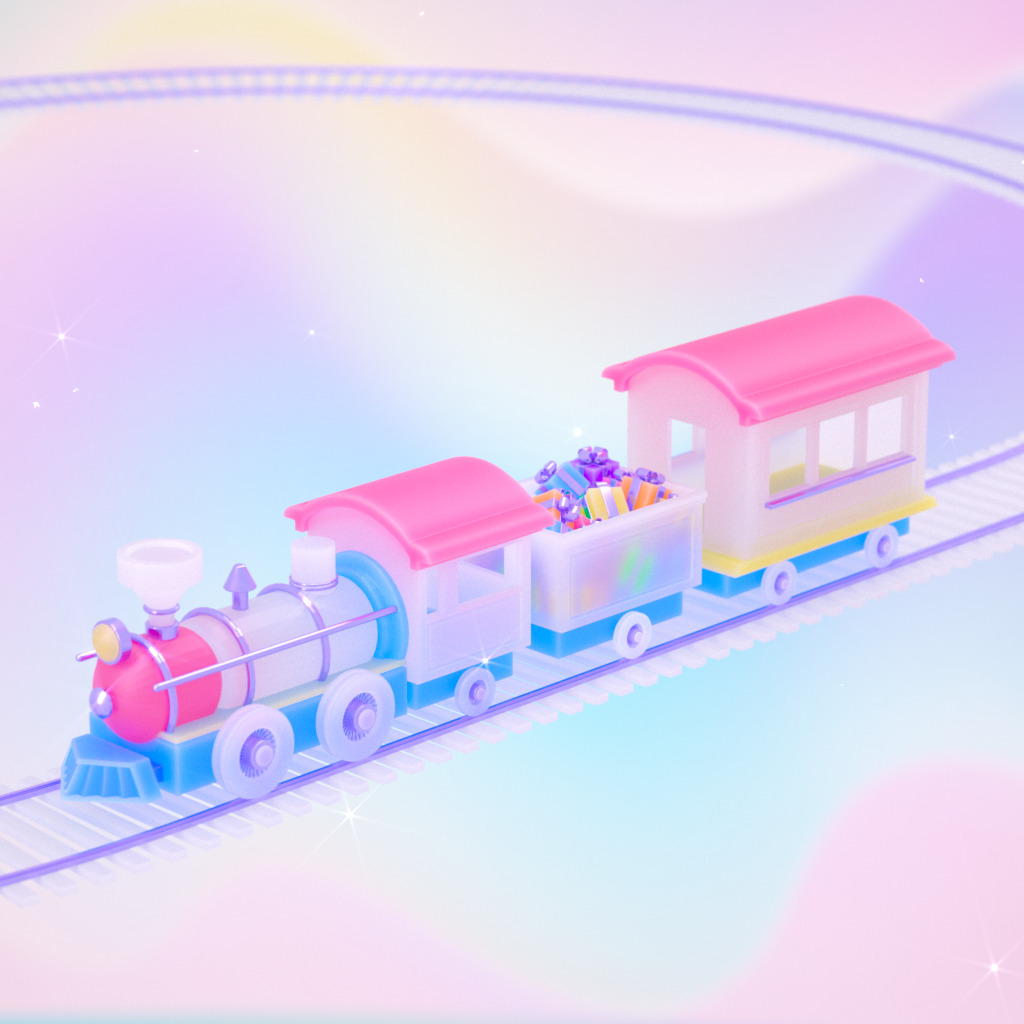 Toy Train 3D model_6