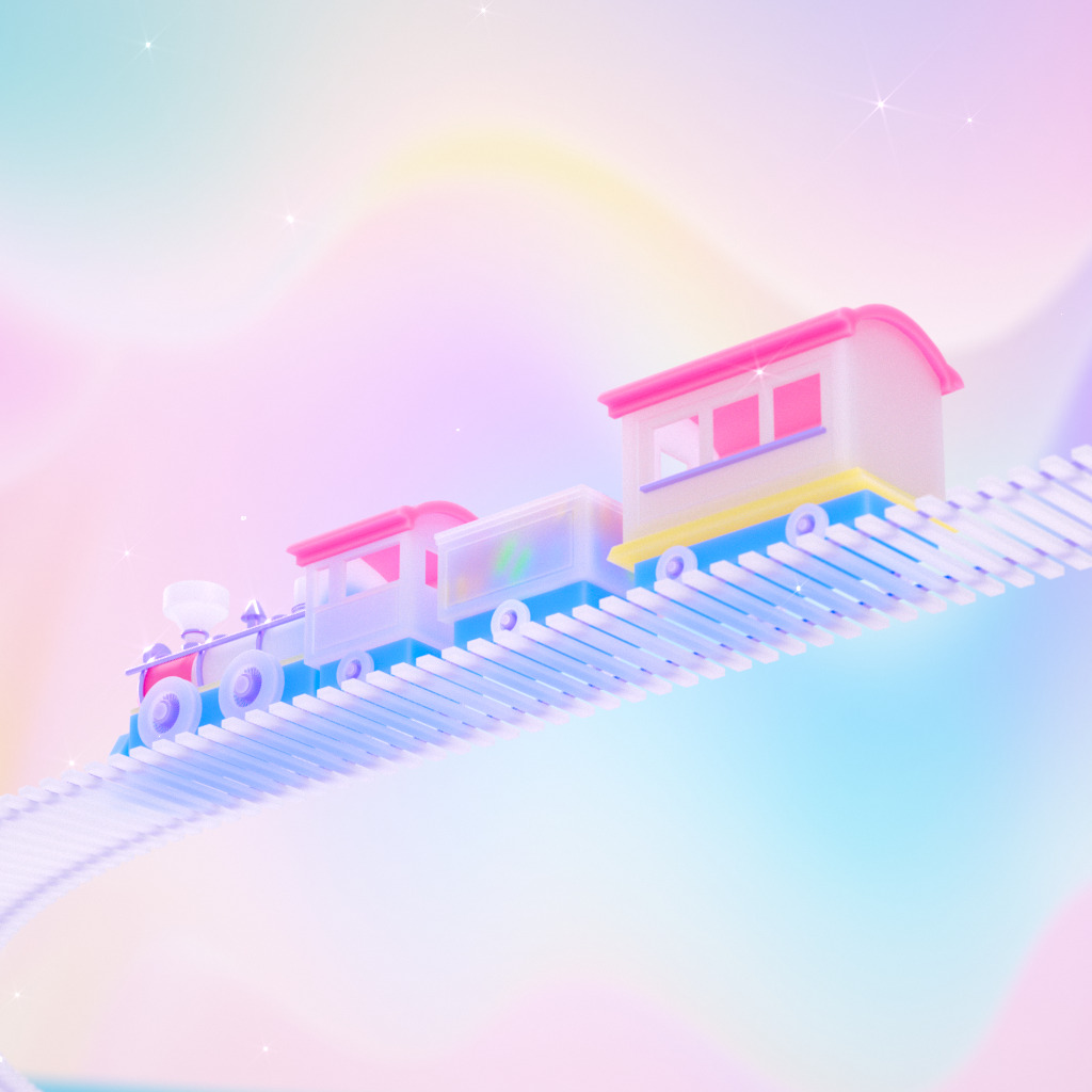 Toy Train 3D model_7