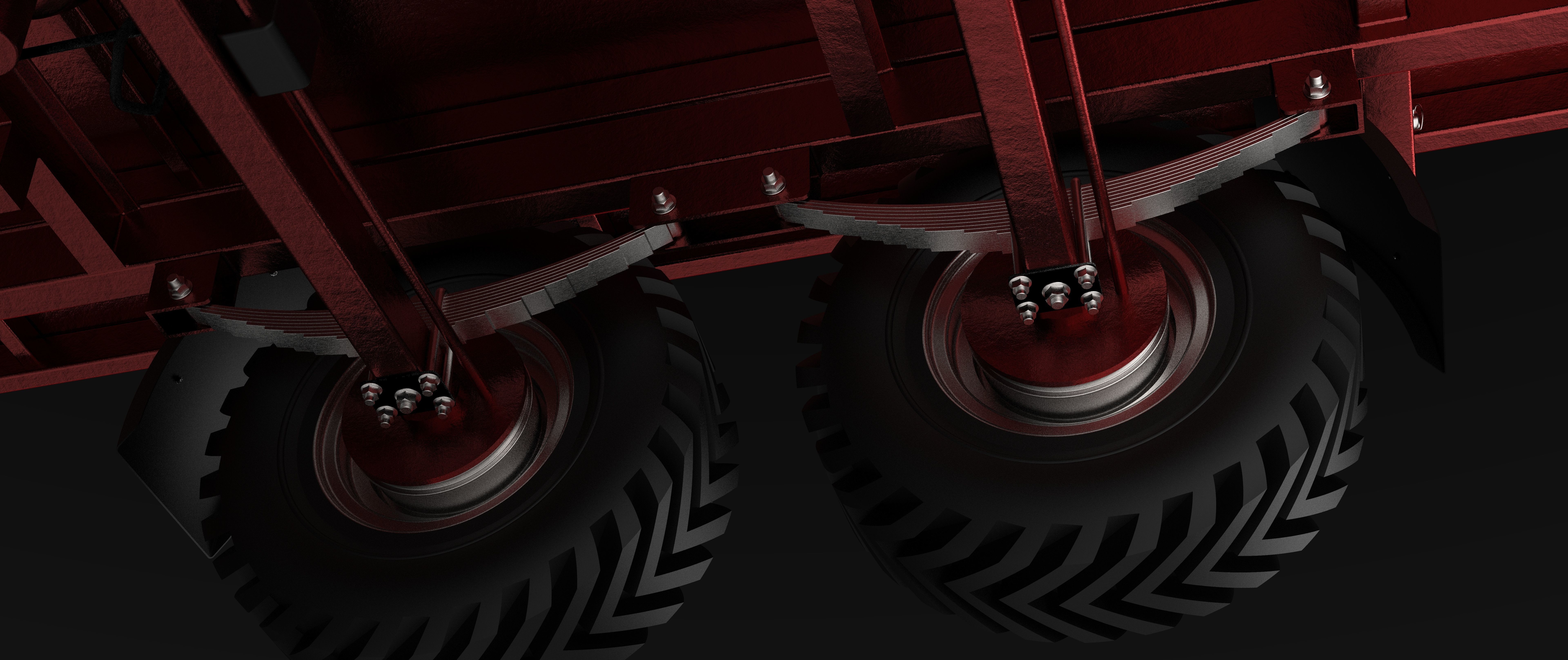 Tractor Trailer Low-poly 3D model_15