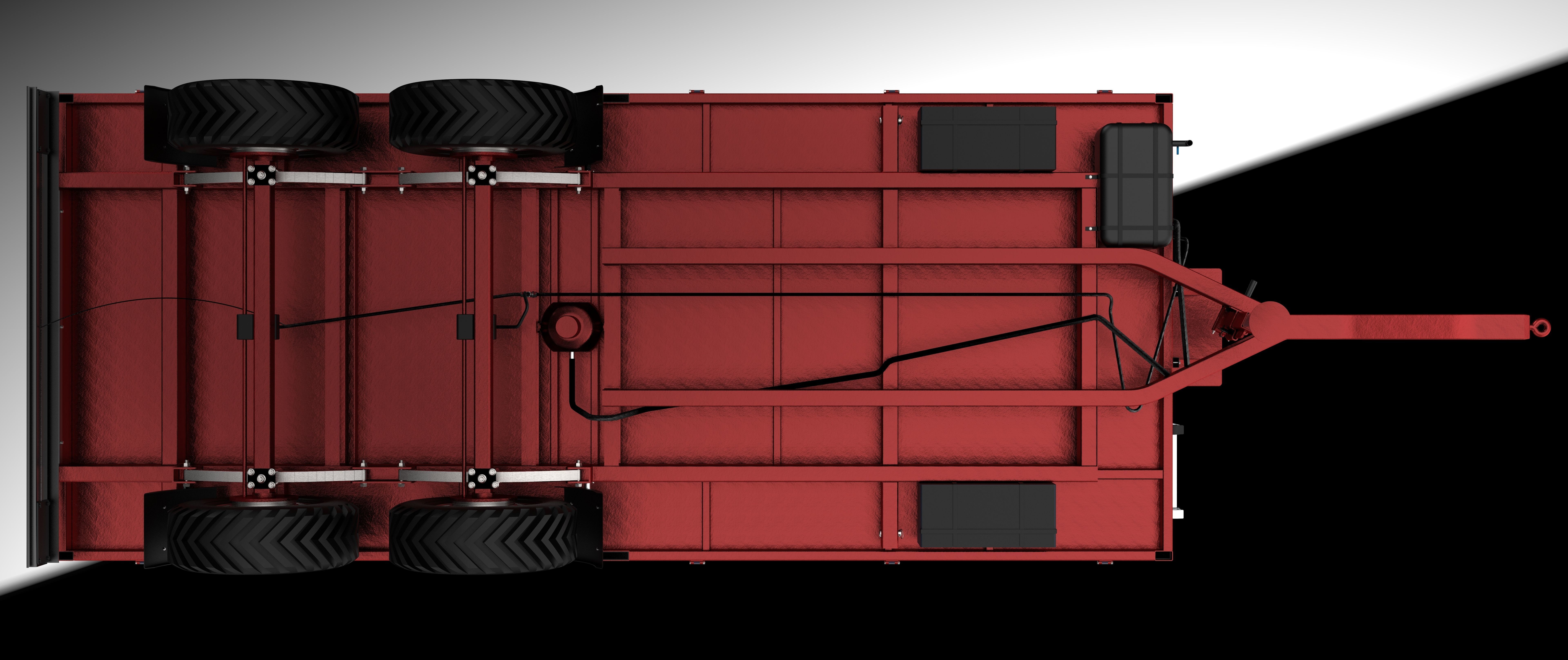 Tractor Trailer Low-poly 3D model_14