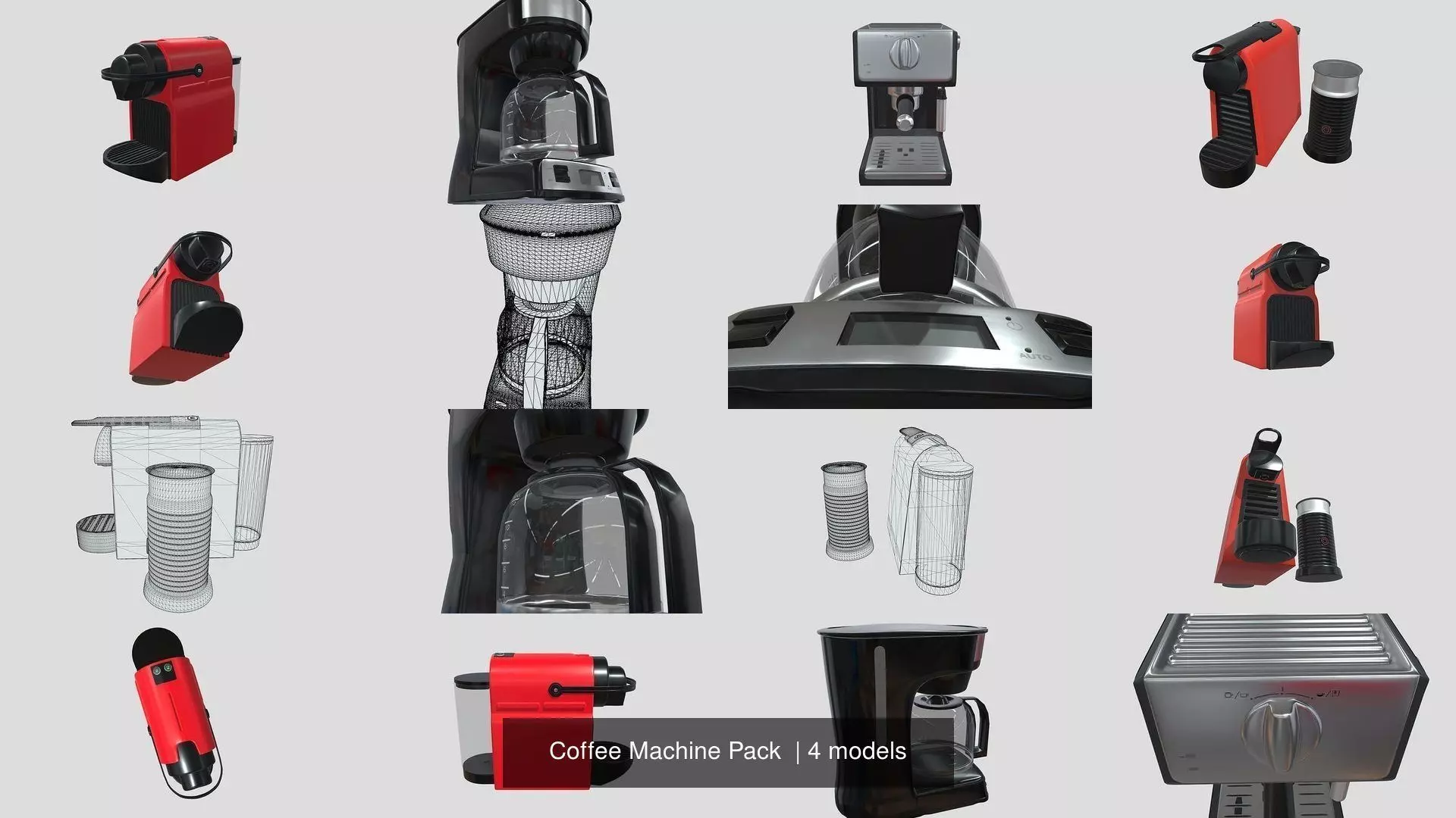 Coffee Machine Pack  3D Model Collection_0