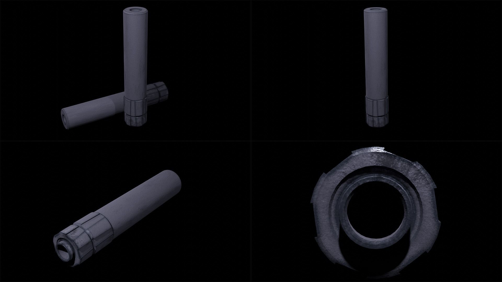 Pistol Suppressor 3D model | CGTrader