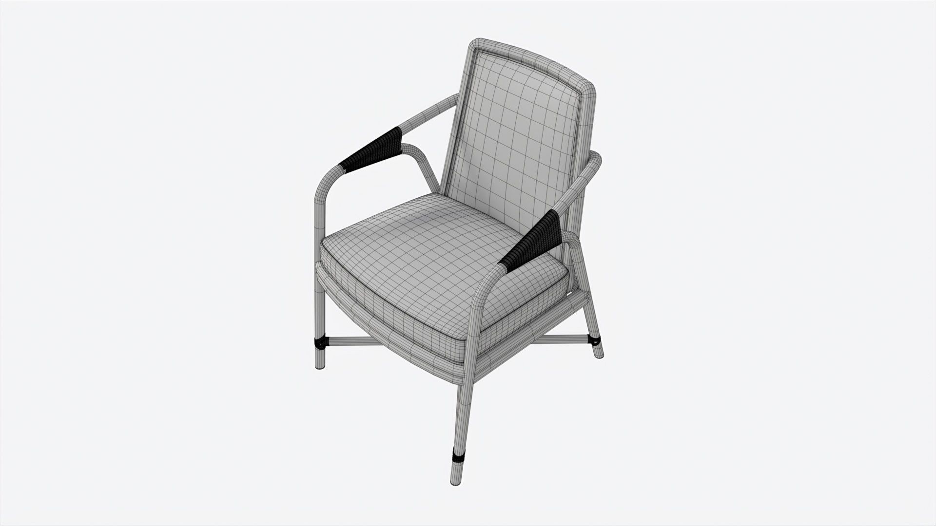 Armchair Baker Knot 3D model_7