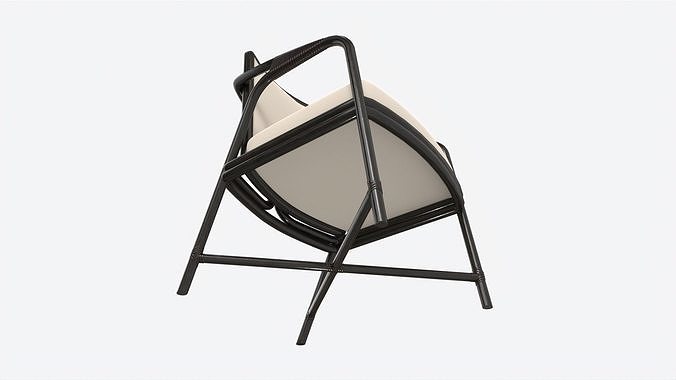 Armchair Baker Knot 3D model 4