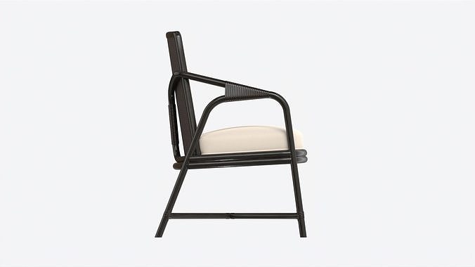 Armchair Baker Knot 3D model 6
