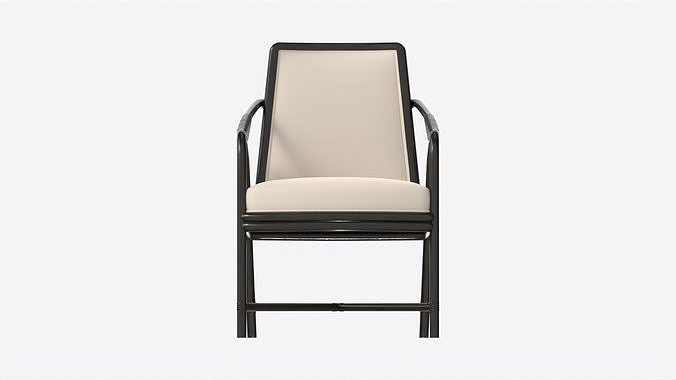 Armchair Baker Knot 3D model 5