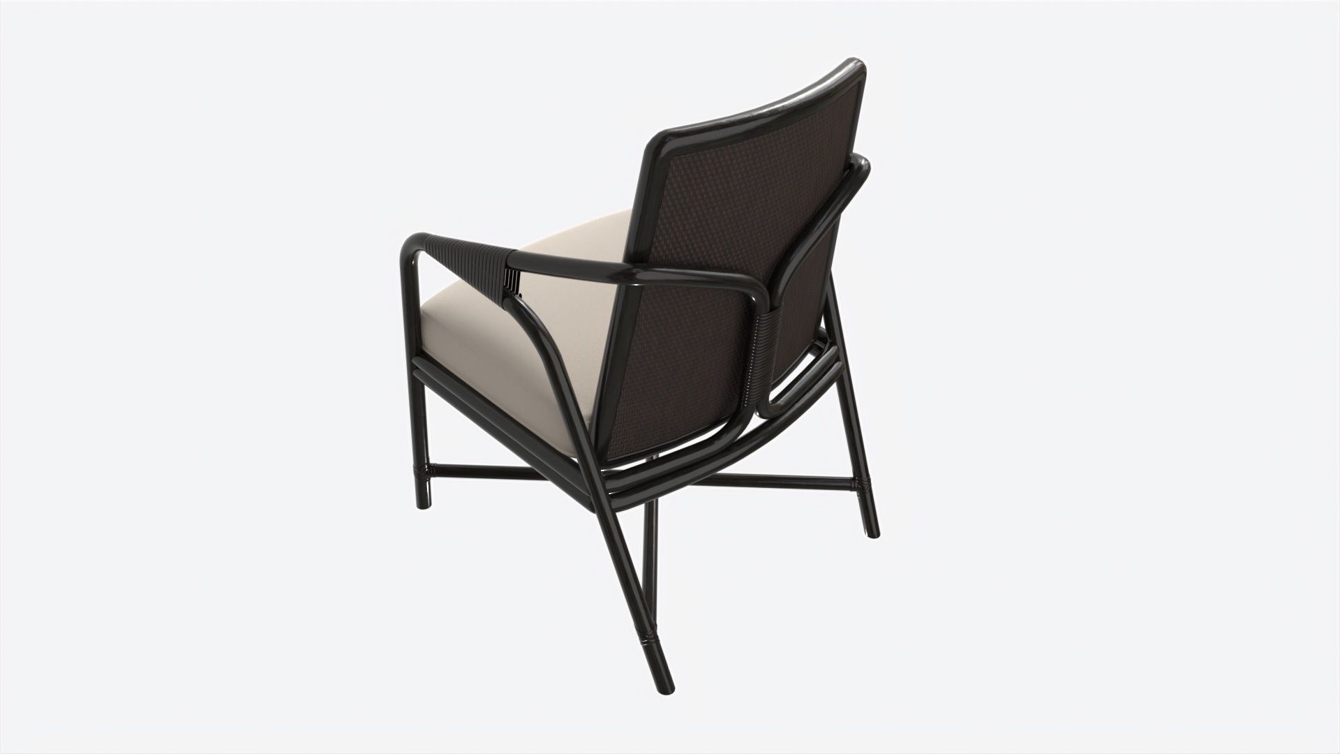 Armchair Baker Knot 3D model_2