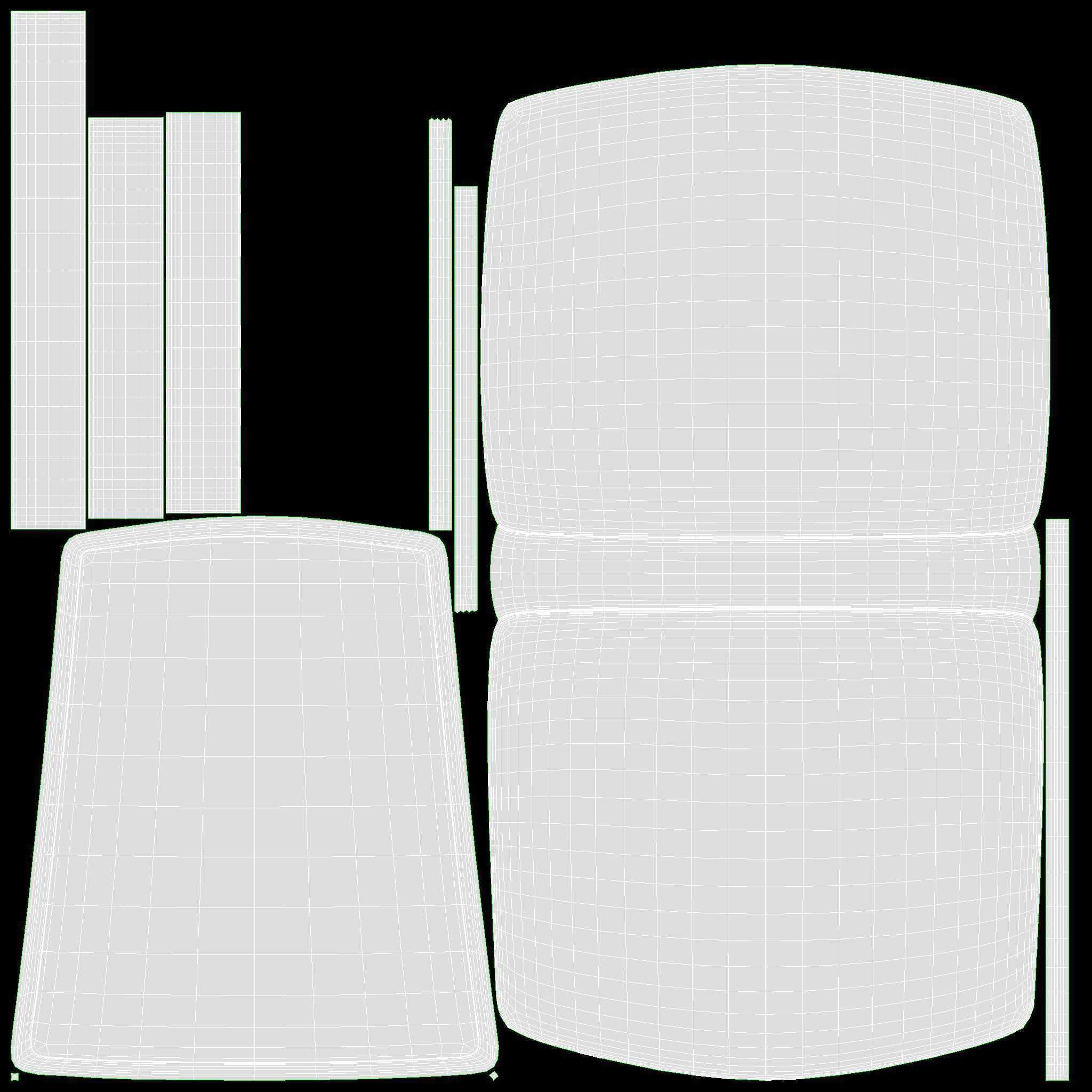 Armchair Baker Knot 3D model_12