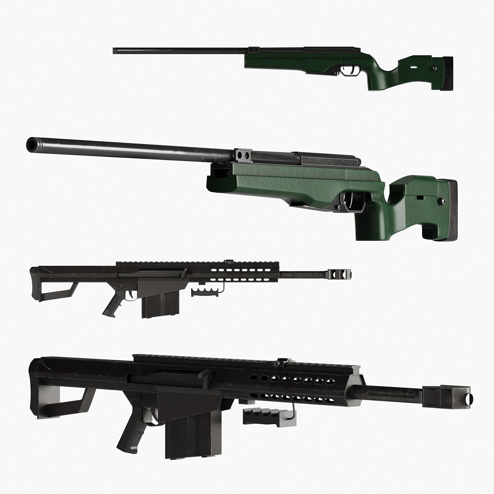 Store Show Case 6 Gun Store 3D model_3