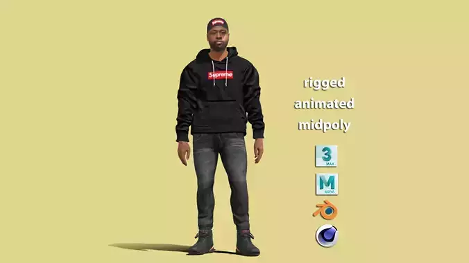 3D Rigged DJ Akademiks