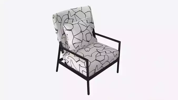Chair Baker Brazos 3D model