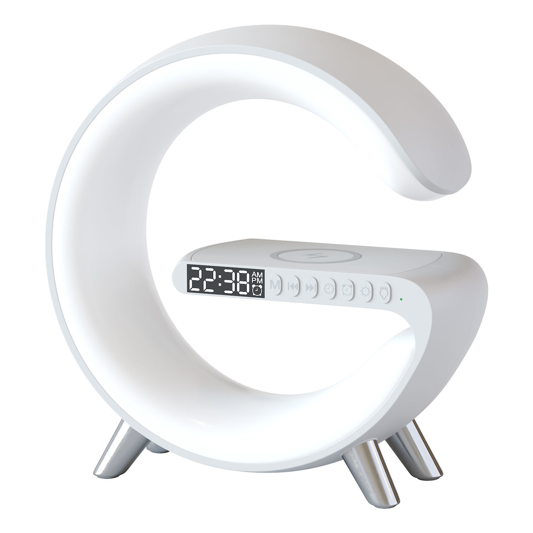 Led table lamp with wireless charging 3D model_1