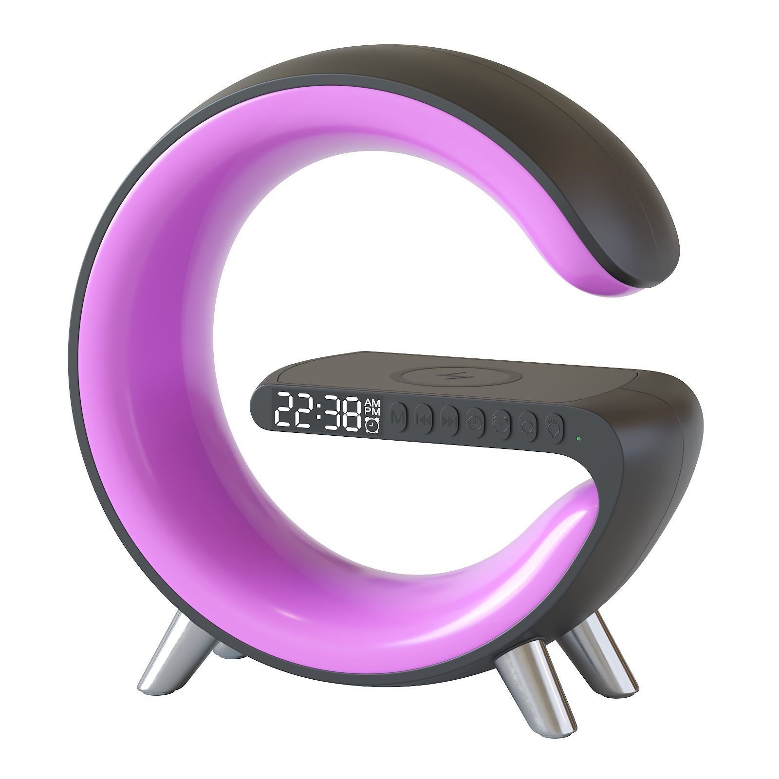 Led table lamp with wireless charging 3D model_22