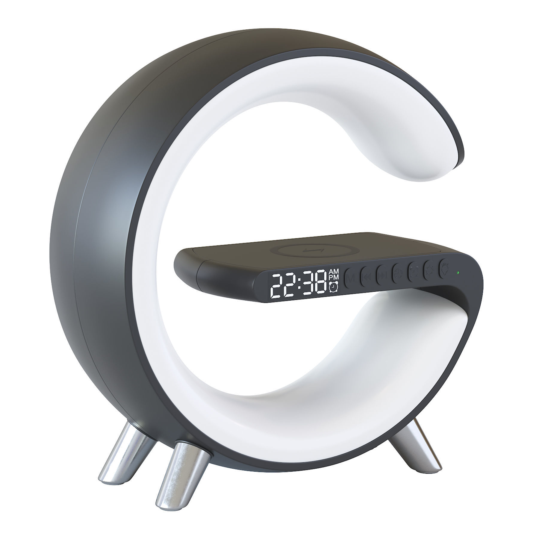 Led table lamp with wireless charging 3D model_5