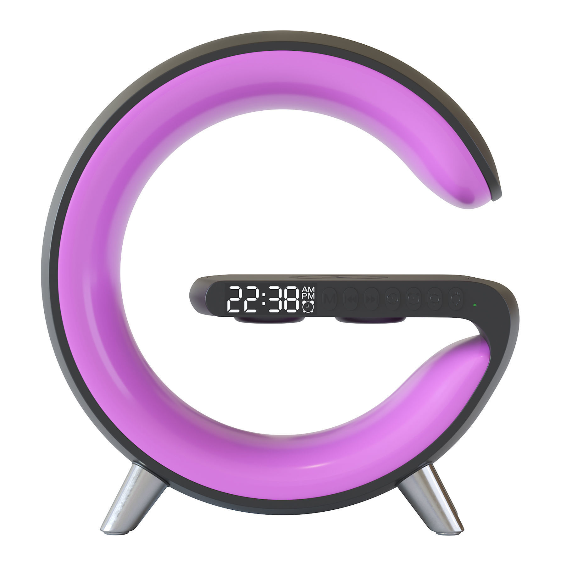 Led table lamp with wireless charging 3D model_3