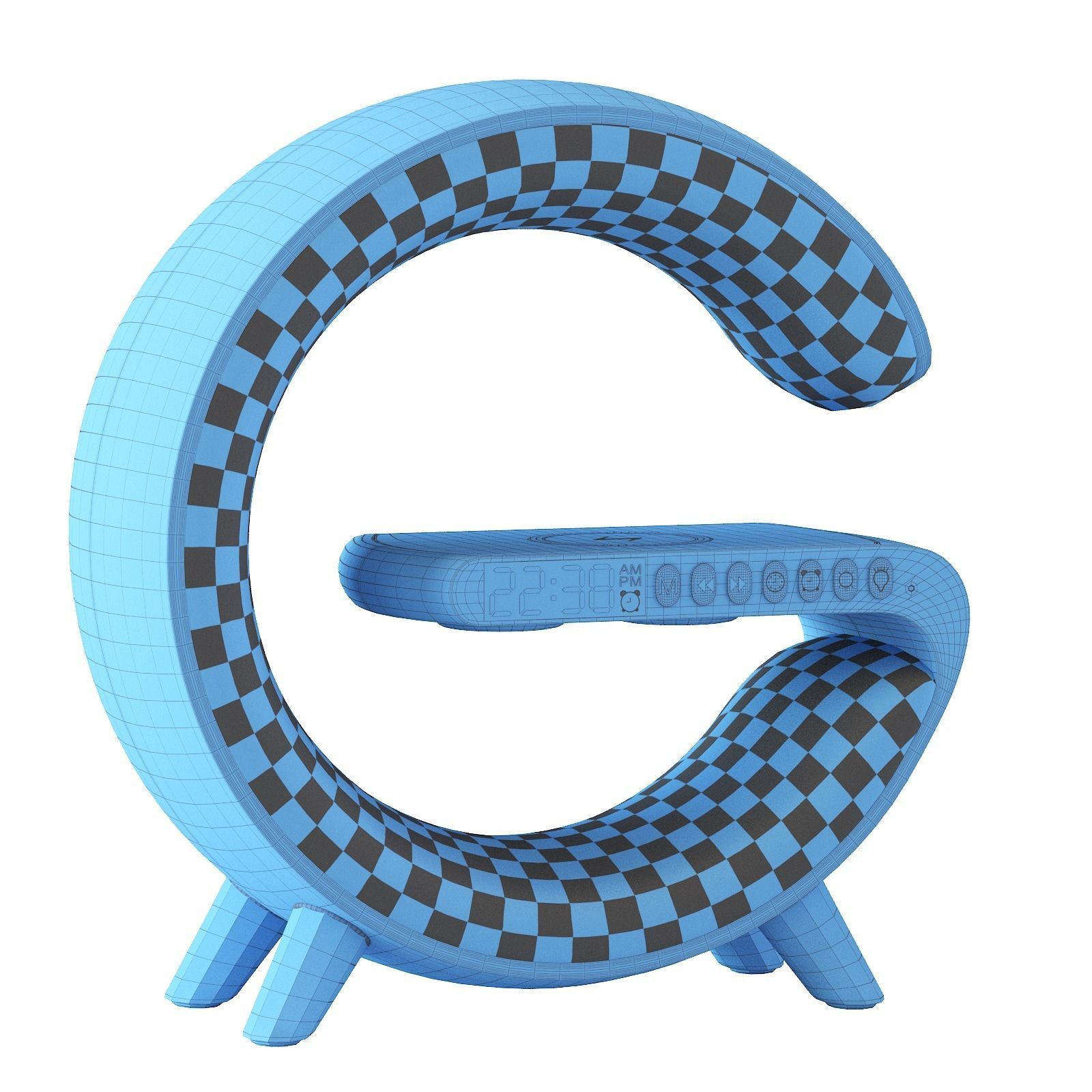 Led table lamp with wireless charging 3D model_30