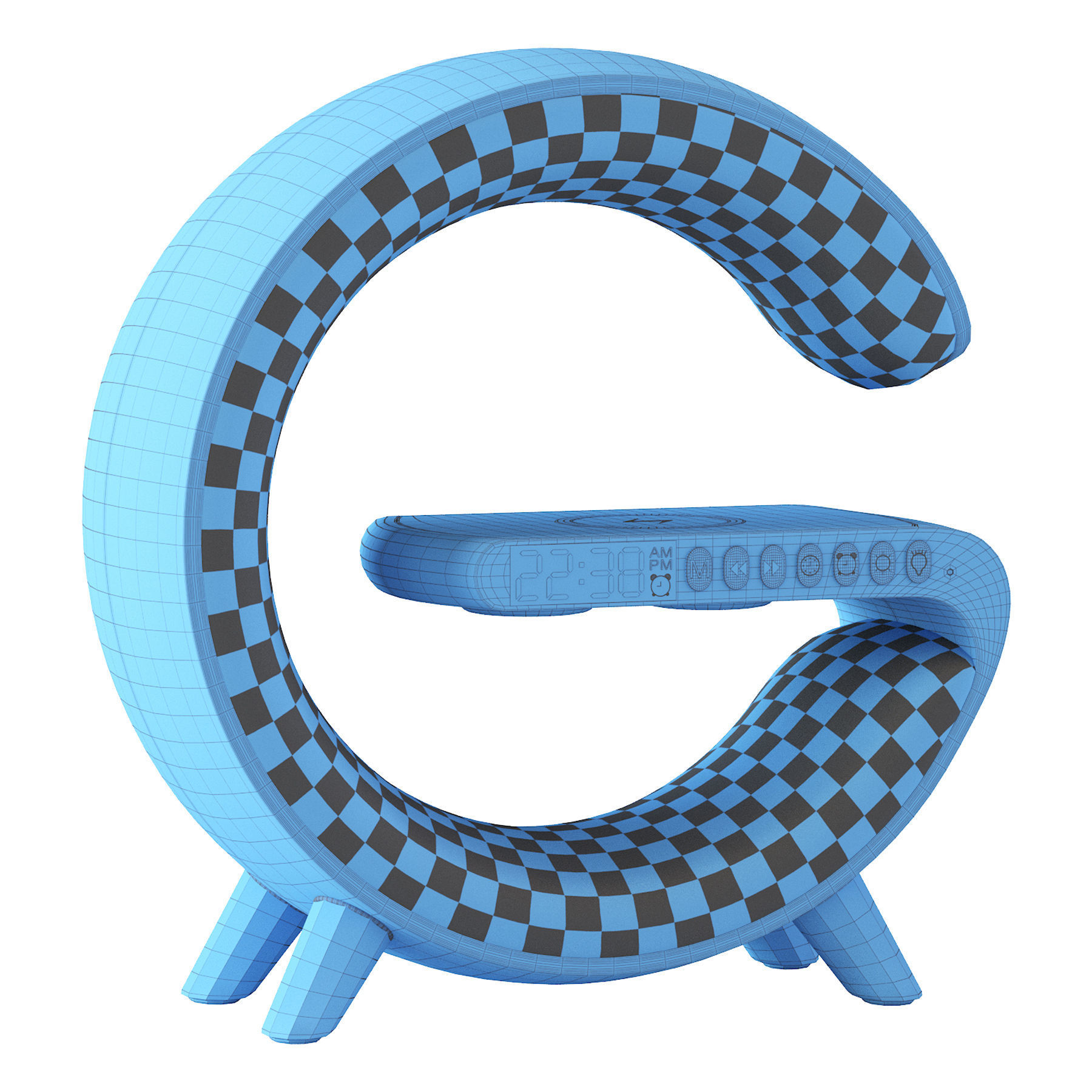 Led table lamp with wireless charging 3D model_6