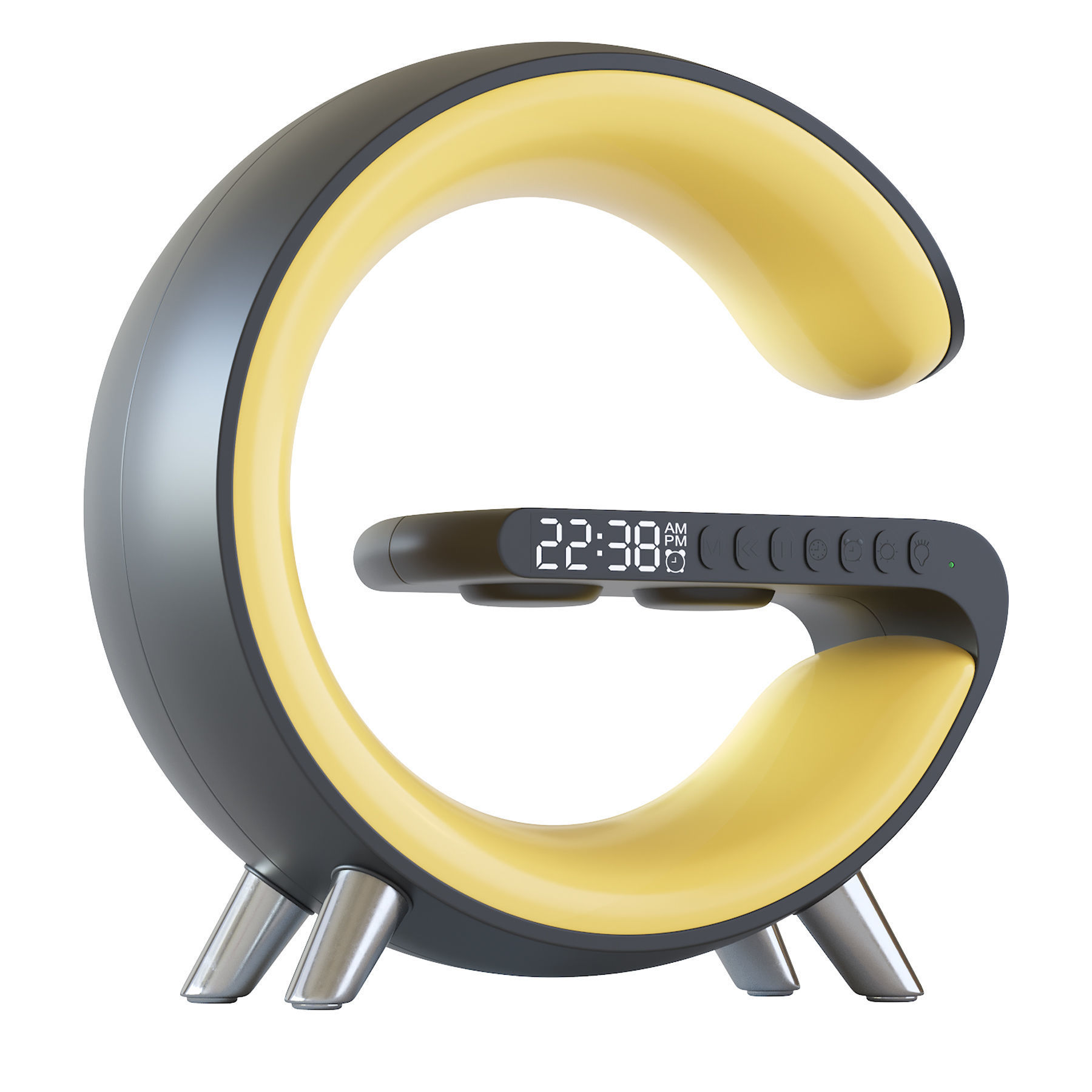 Led table lamp with wireless charging 3D model_4