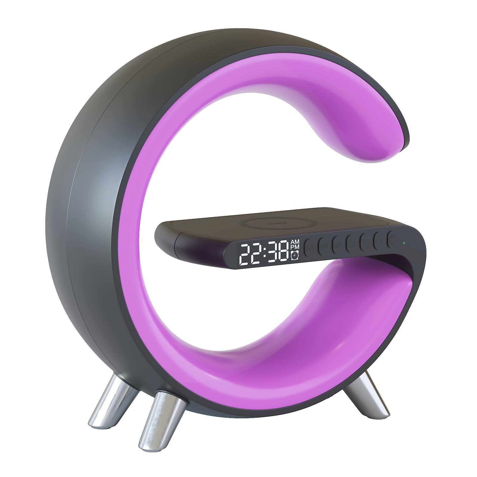 Led table lamp with wireless charging 3D model_24