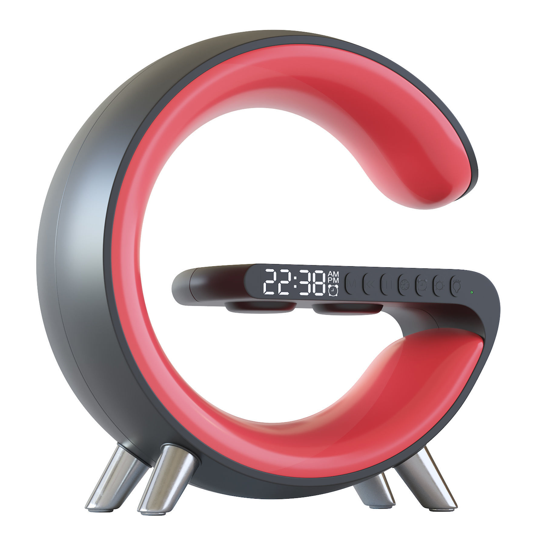 Led table lamp with wireless charging 3D model_2