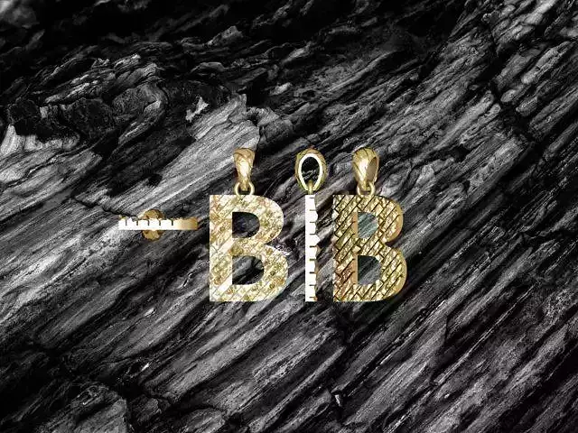 A Letter Alphabet Tiles Texture Pedant 3D Print Model