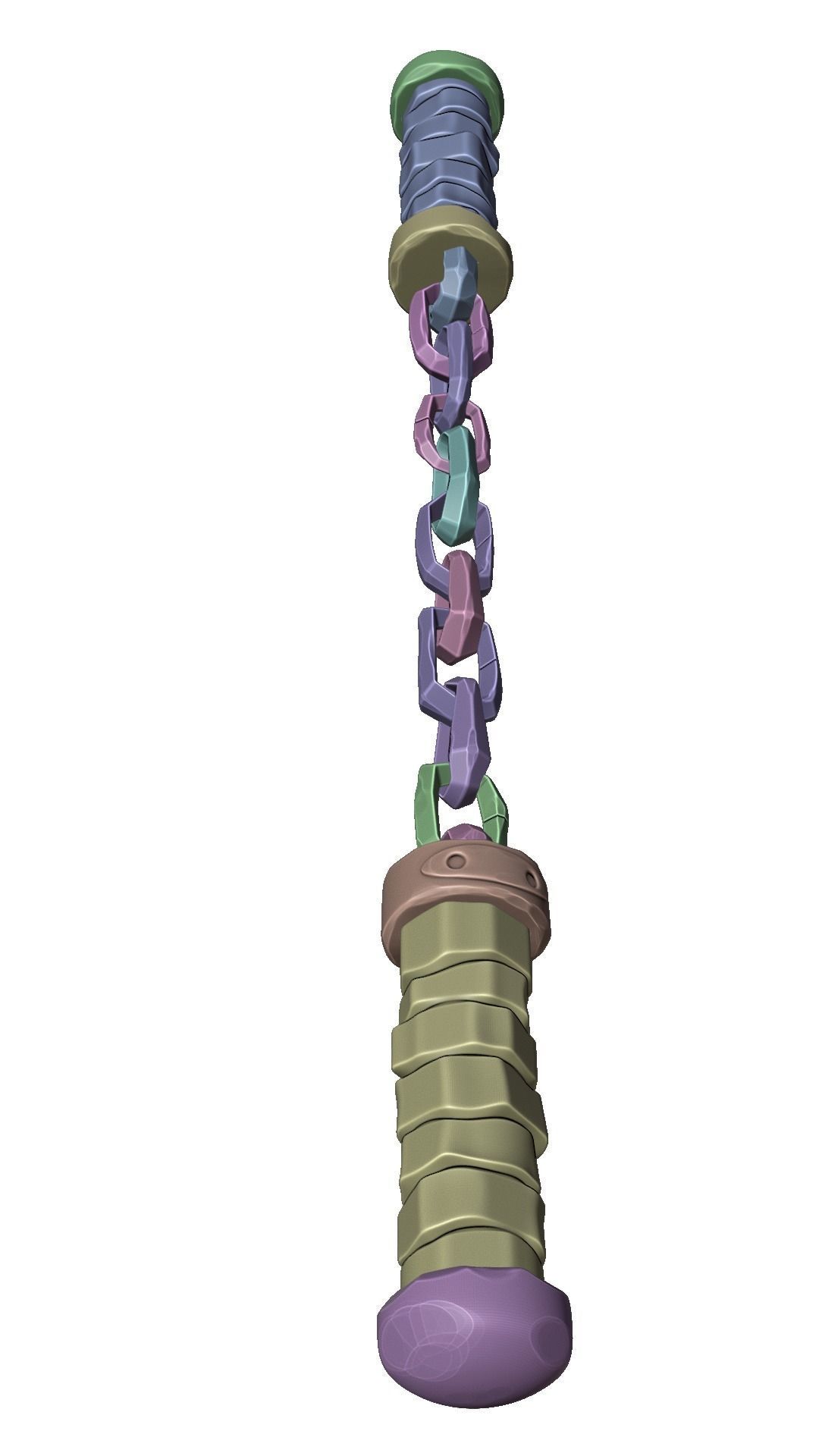 Michelangelo Nunchaku Teenage Mutant Ninja Turtles Total Mayhem 3D print model_13