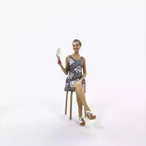 Aspiration 01L Fan Sitting Casual Woman