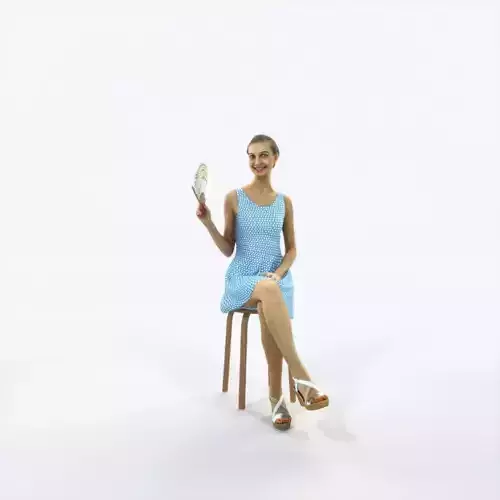 Aspiration 01K Fan Sitting Casual Woman