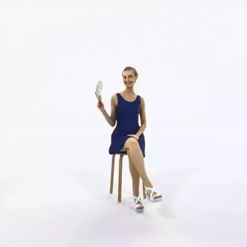 Aspiration 01G Fan Sitting Casual Woman