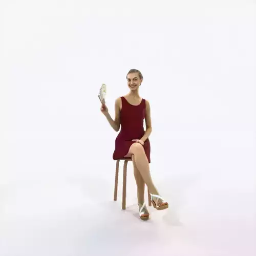 Aspiration 01E Fan Sitting Casual Woman